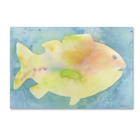 Trademark Fine Art Sheila Golden 'Fish Story' Canvas Art, 12x19 SG05815-C1219GG